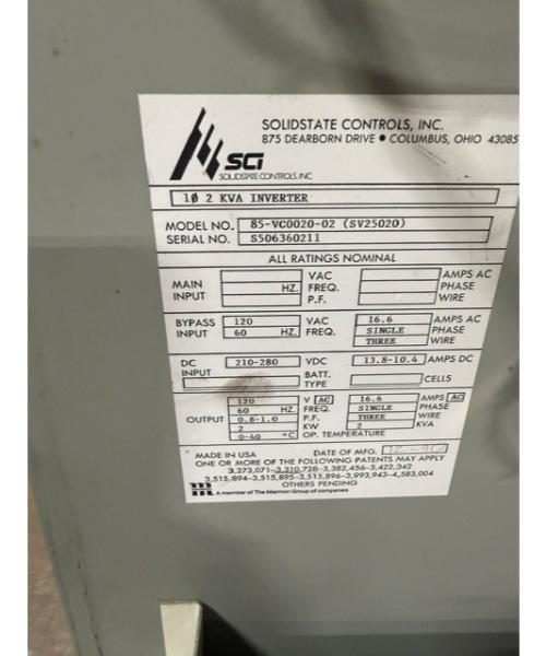 (2) Solidstate Controls S5 Industrial DC-to-AC Power Inverters - Image 4